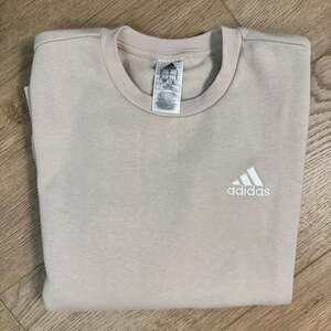 adidas Essentials Fleece Small Logo Crewneck Sweatshirt - Wonder Beige Like New